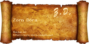 Zorn Dóra névjegykártya