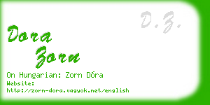 dora zorn business card
