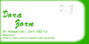 dora zorn business card